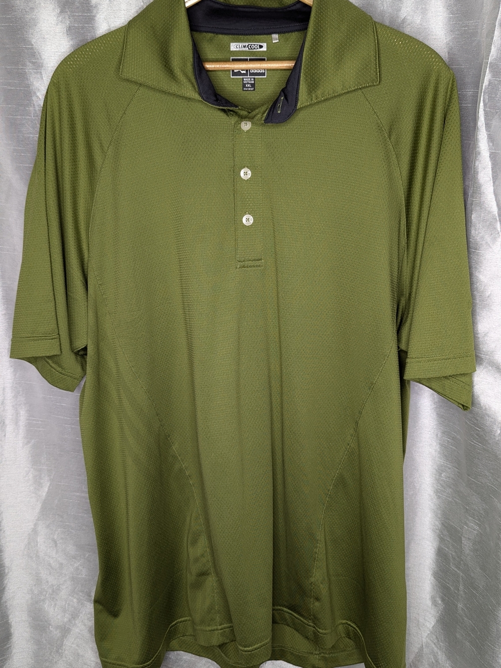 adidas ClimaCool Men's 2XL Big & Tall Green ShMen's Olive Green Performance Polo